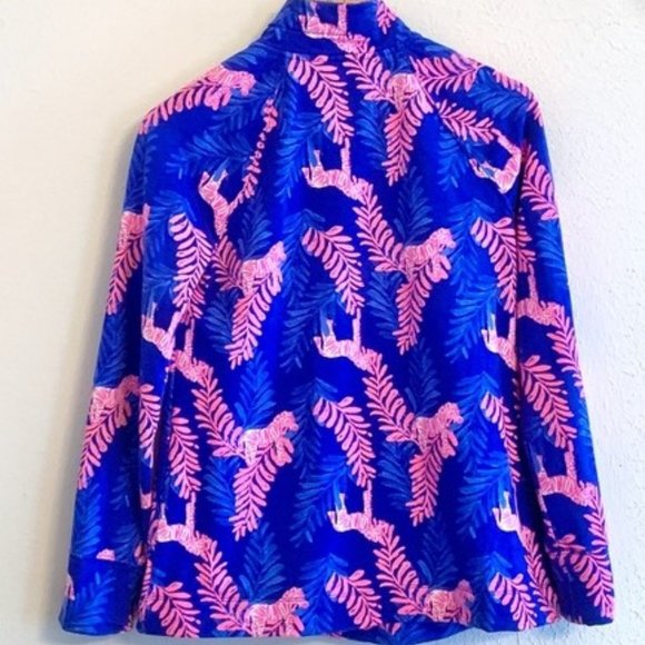 SOLD! Lilly Pulitzer Skipper Popover NWT XS Royal Purple Dazzle Zip UPF 50+ NEW - Picture 6 of 16